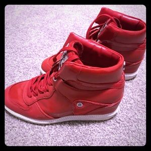 Micheal Kors Red HighTop Fashion Sneakers